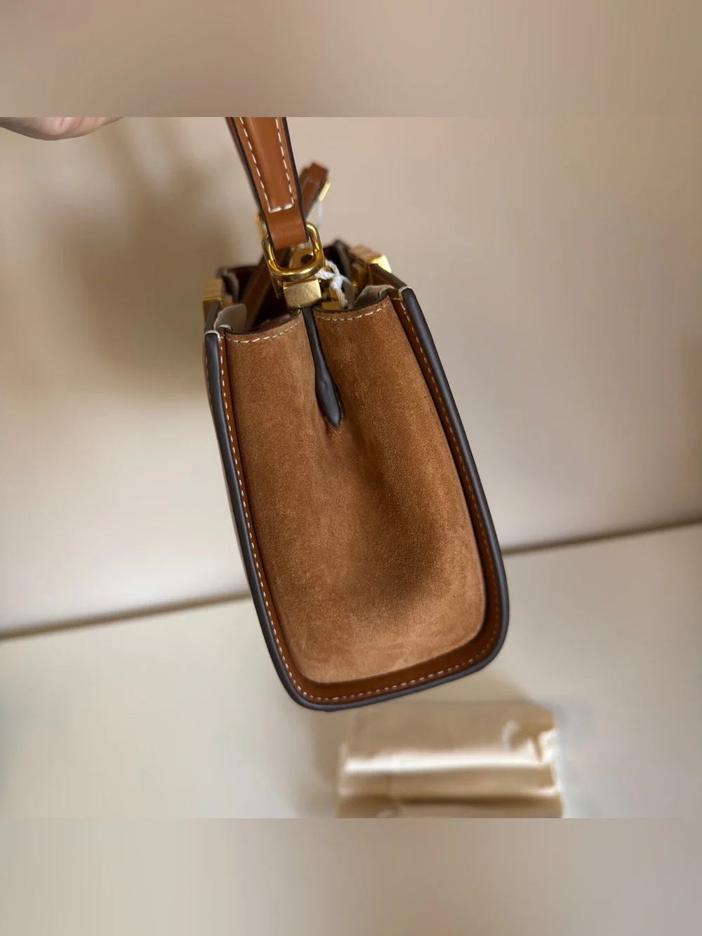 Tory Burch ELEANOR MINI SATCHEL 154816 WHISKEY 201